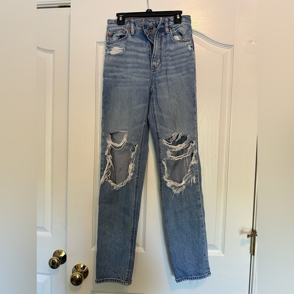 American Eagle Outfitters Highest Rise Baggy Straight leg jeans size 000 short
